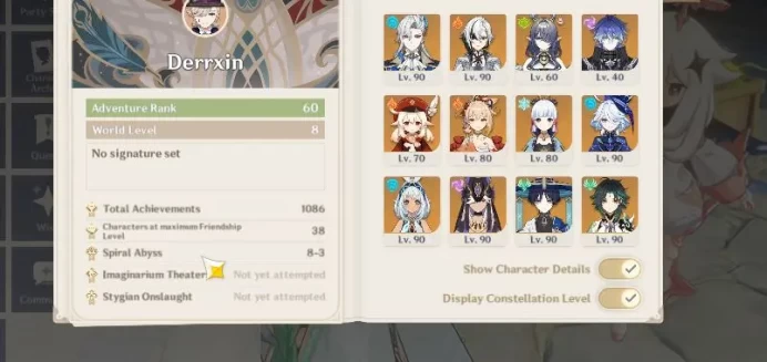 ASIA |AR 60 | 15 Limited + 13(*5Weapon) |Neuvil+Sing,Furina,Baizhu,Scara,Xiao,ArlecAyaka,Lyney,Etc| TakeMail |Check SS (GI4689)