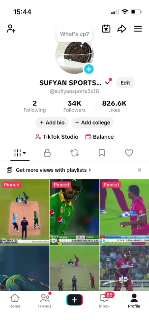 Instanly Delivery/ Monetized 34K Followers+ 700K Likes Account/ Creator Rewards Program Activated/ Live Stream/ Full Access
