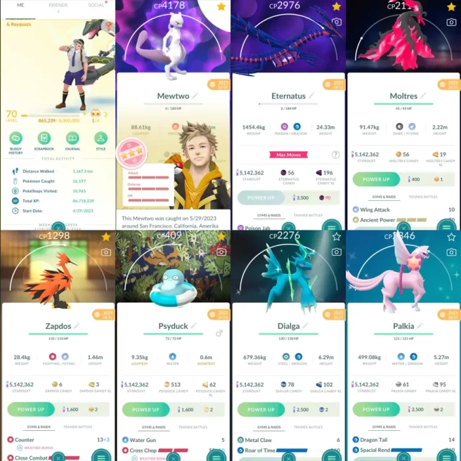 1931 Level 70 Eternatus Mewtwo100 Necrozma100 Shiny Mega Rayquaza