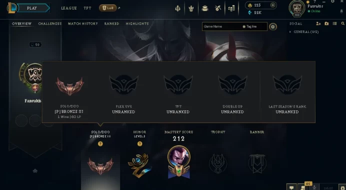 EUW -(S16) BRONZE 3(60LP)  - 106 Champ - 105 Good Skins(2 Ultimate, 2 Mythic, 8 Legendary, 15 Epic) - 22K BE - S3 ACC - FULL ACCES - CHEAP