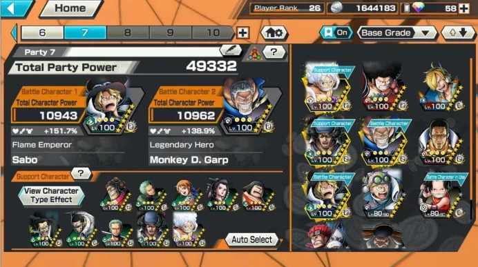 BR657-IOS+Android-7 Ex Meta(Gear 5 v2+Saturn+Kizaru+Garp+Sabo+Kuzan+Kid Law)+Good Medal+Support 153%+Luffy Black Max+Egghead Sanji Max+Koby