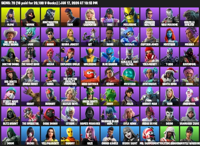 70 skins | IKONIK | Glow |