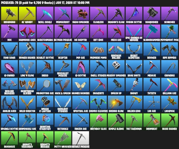 109 skins | IKONIK | Glow | Gold Midas | Rogue Agent | Spider Knight | Dire | Vertex | Raven | Sentinel | Ragnarok