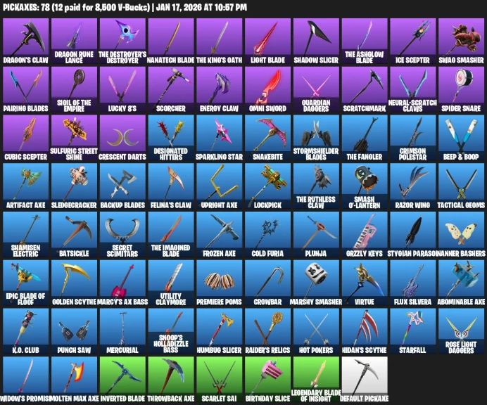 58 Skins | IKONIK | Blue Striker | Lynx | Hybrid | Malik | Snap | The Imagined |