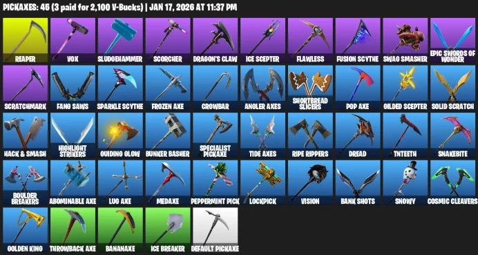 53 Skins | ikonik | glow | travis scott | astro jack | rox | catalyst | midas