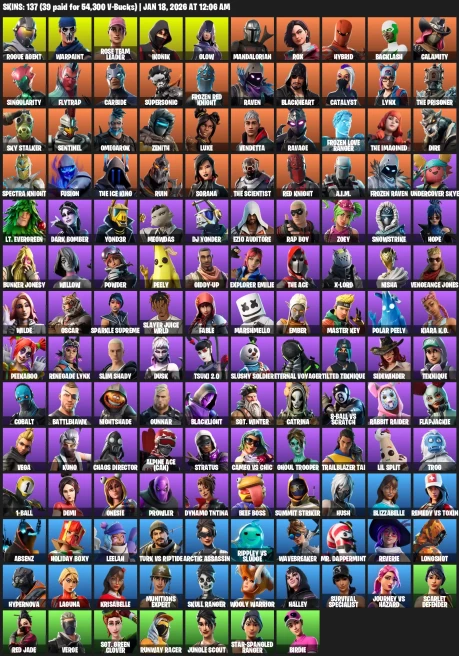 137 Skins | OG STW | IKONIK | Glow |
