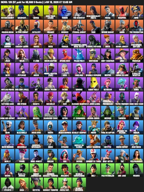 126 Skins | Ikonik | OG STW |