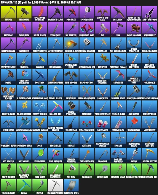69 Skins | IKONIK, Scenario, Omega, Mako, Drift, Calamity, Blue Team Leader |