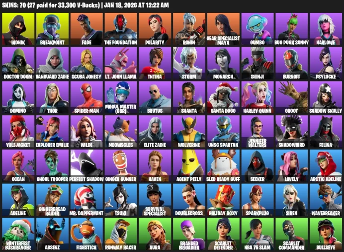 70 skins | IKONIK, Scenario, Reaper |