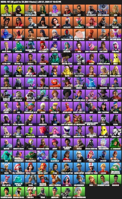 157 Skins | Major Glory | IKONIK | Spectra Knight | Hades | Kymera | Vendetta | Joey | The Scientist | Spire Assassin |