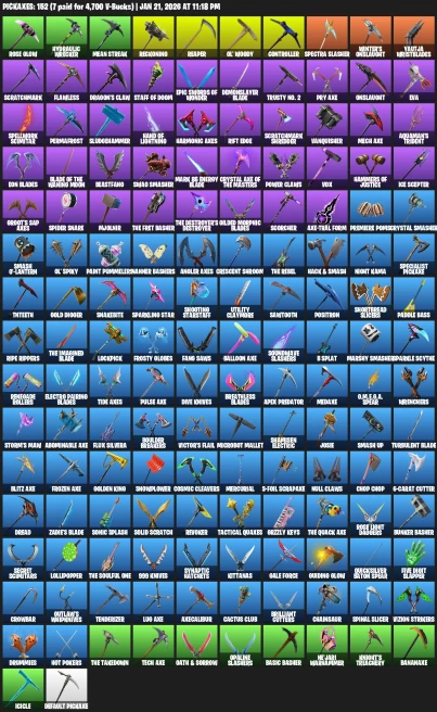 143 Skins | Blue Squire, Royale Knight, Ikonik, The Reaper, Floss