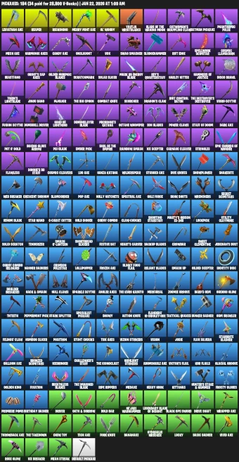 237 Skins | OG STW | IKONIK | Glow | Gold Midas | Merry Mint Axe