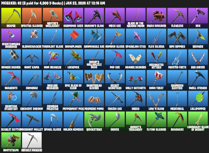 44 Skins | ikonik | vendetta | rox | singularity | spectra knight