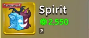Blox Fruits > Spirit > Permanent
