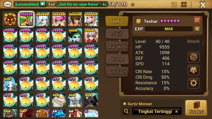 EU|Lv 25|Ready Gacha|160 11 YSC + 3 LAAS + 5 LS + 4 LDS 7 WaterS + 103 MS +|1 NB5[Thesar]|Hive|Check SS(SWR987)