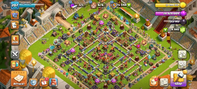[Code 9190] Th16 XP 207 / 5 Scenery + 19 Skins Legendary / Good Heros / Very Cheap