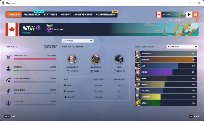Snow Angel / OVERWATCH LEAGUE WHITE  /  32 Gold Weapons / Full Mail Access / see the picture / Please Read Description / c8666