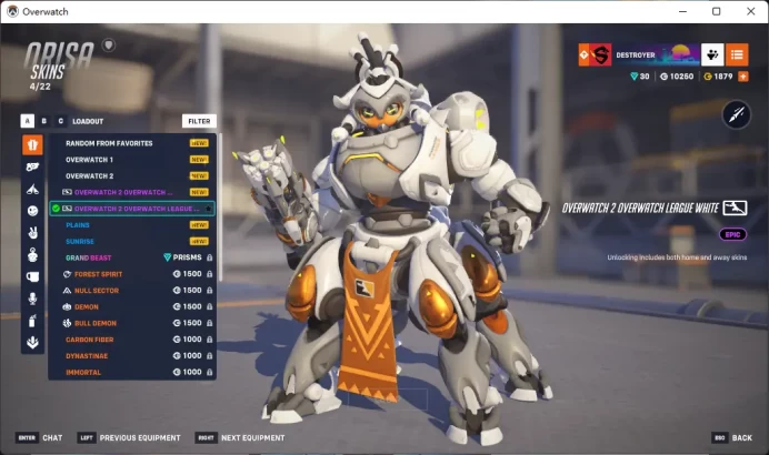 OVERWATCH2 OVERWATCH LEAGUE WHITE / 1879 OVERWATCH COINS  / Full Mail Access / see the picture / Please Read Description / h6785