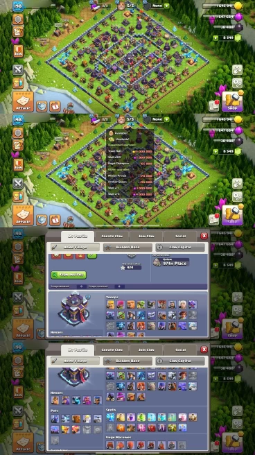 AR210- TH15 90% Max | XP 198 | BK90 AQ83 MP64 GW65 RC34 | +8500 Gems & | Strong Equipment | 100% Secure SCID | iOS & Android
