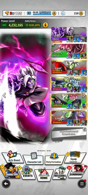 ANDROID+IOS- Team Future+UL Zamasu 8S+UL Rose Goku 8S+24 LF (Fusion Zamasu+Vegito+Android 17 18+Cell 8s+god ss goku) Godly Equip For Team (D93)