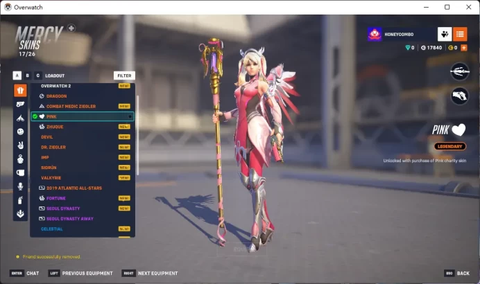 PINK / MERCY / 2019 ATLANTIC ALL STARS / SEOUL DYNASTY AWAY / Full Mail Access / see the picture / Please Read Description/ RuedaK
