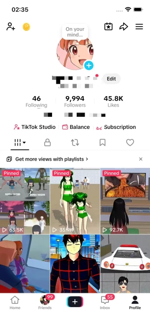 Instanly Delivery/ Monetized 9000 Followers+44K Likes Account/ Creator Rewards Program Activated/ Live Stream/ Full Access