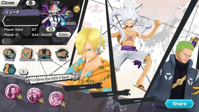 BR653-IOS+Android-Hyber 74+11 Ex(Gear 5 v2+Garp+Kuzan Skin+Shank v4 Skin+Lucci+Roger+Kaido+Snake+Yamato Ace)+Good Medal+Support 166%+Many BF Max