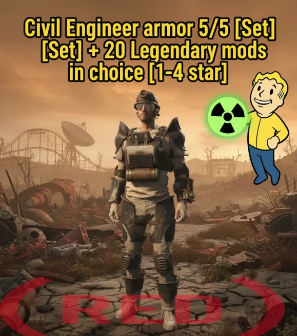 Civil Engineer armor 5/5 [Set] + 20 Legendary mods in choice [1-4 star]
