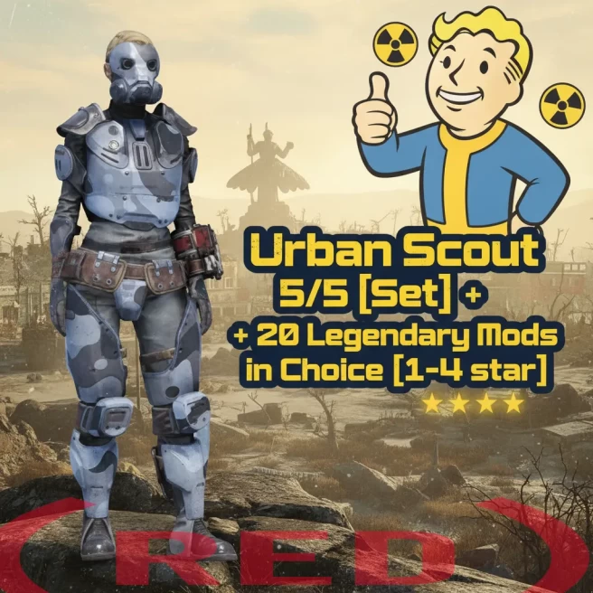 Urban Scout 5/5 [Set] + 20 Legendary mods in choice [1-4 star] 