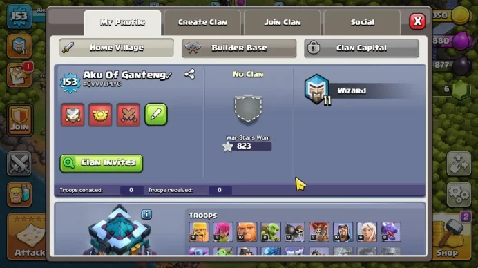 TH 13 - BH 8|Limited Skin|LV 153|HH 7|BK 67,AQ 75,GW 49,MP 40,RC 21|CN OFF|Protect ON|TAKE MAIL(COC1894)