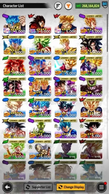 268 M Total Power|LV 156|3 UL+ 23 LL|SS 4 Vegeta,SS Goku,SS God SS Gogeta,Etc |Android| CheckSS (DBL958)