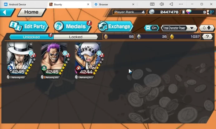 Global | 3 EX META + GF 1037 | Awaken Lucci, F Zephyr, WI Trafalgar Law | Rank 4 | Bandai |Check SS(OPBR1702)
