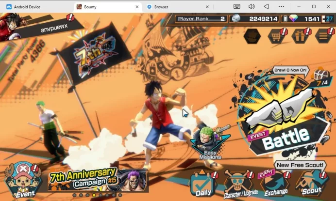 Global / Android| 5 EX META + 1,5K RD|Oniga Oiran,Okuchi Yamato,BP Kuzan,Trafalgar Law,F Zephyr|Rank 2|Bandai|Check SS(OPBR1704)
