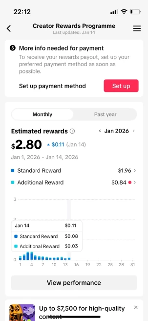 Instanly Delivery/ France Monetized 250K Followers+2.1M Likes Account/ Creator Rewards Program Activated/ Live Stream/ Full Access