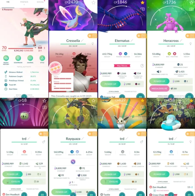 1934 Level 70 Eternatus Shiny Mega Rayquaza Shiny Mega Metagross Shiny Mega: Gyarados, 