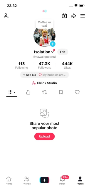 Instanly Delivery/ Monetized 47K Followers+440K Likes Account/ Creator Rewards Program Activated/ Live Stream/ Full Access