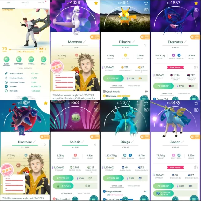 1938 Level 70 Eternatus Mewtwo100 Shiny Mega Rayquaza Shiny Dialga Origin Roar of Time Shiny Zacian Crowned Sword