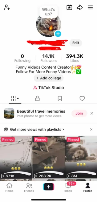 Instanly Delivery/ Monetized 14K Followers+394K Likes Account/ Creator Rewards Program Activated/ Full Access