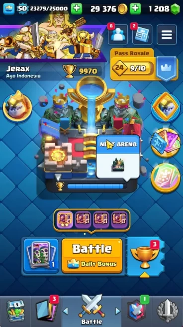 Lvl 50|Trophy 9970|KTL 14|Limited Skin|Card 121| 1 Hero 11 EVO 8 Champs 21 Legendary 33 Epic 30 Rare|Take Email(CR1266)