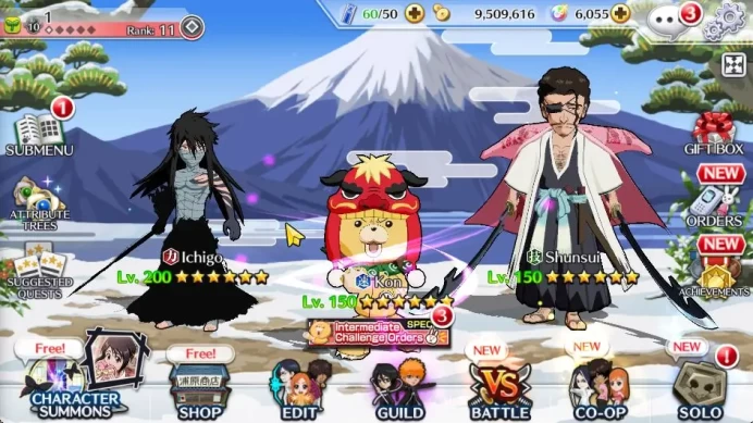 [GLOBAL]6K Orbs+Fresh All Story|Shunsui TYBW26,Nanao Parasol24,Ichigo 9th,Tetsuzaemon,Ulquiorra Unleashed,Etc|Klab ID(BBS2170)