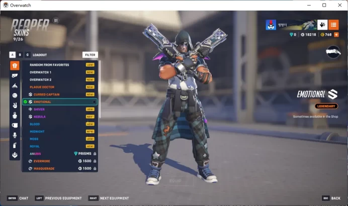 REAPER / MERCY / 5 Gold Weapons / Full Mail Access / see the picture / Please Read Description / eipw
