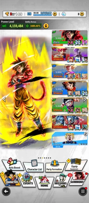 D864-IOS+Android-6 UL(SS4 Goku+SS4 Vegeta+SS4 Gogeta)+32 Legends+Good Equipment+SS2 Gohan+Goku&Hit+Vegeta Saga+Trunks&Gohan+Goku Uis