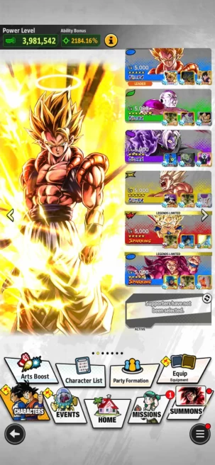 D865-IOS+Android-7 UL(Zamasu+SS Goku+Frieza+S Gogeta)+40 Legends+558 Millions Power+Vip Equipment+Daima+SS4 Goku+SS2 Goku+Broly+Goku Mini+Gotenk