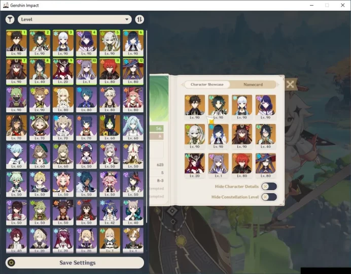 ASIA | AR 56| 9 Limited +2(*5Weapon)|HuTao C1,Zhongli,Yelan,Xiao,Etc| MC Female | TakeMail | Check SS (GI4744)