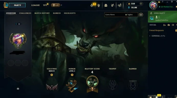 EUW - SAFE SEASON16 IRON 4 0LP | 35800 BE | PLACEMENTS DONE | 0W 19L | INSTANT DELIVERY | LOW MMR | UNVERIFIED EMAIL | IRON IV | #2760