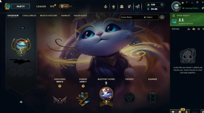 EUW - SAFE SEASON16 IRON 4 0LP | 39800 BE | PLACEMENTS DONE | 1W 21L | INSTANT DELIVERY | LOW MMR | UNVERIFIED EMAIL | IRON IV | #2762