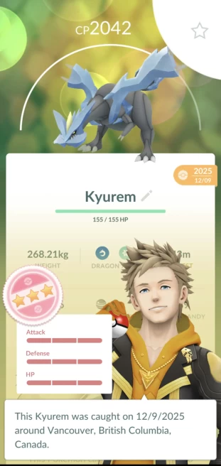 Level 69 PoGo -- 5M Dust, Hundo Kyurem, 92 Shinies, 92 Legends, 501 Total Pkm, 2 Shiny Legends, 14 Perfects, Team Instinct, Bag 1025. o042