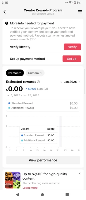 Usa Monetized Account Creator Rewards Program (Active) | 16k Real Followers 212k Likes | Real Screenshots + Full Access + Good Standing
