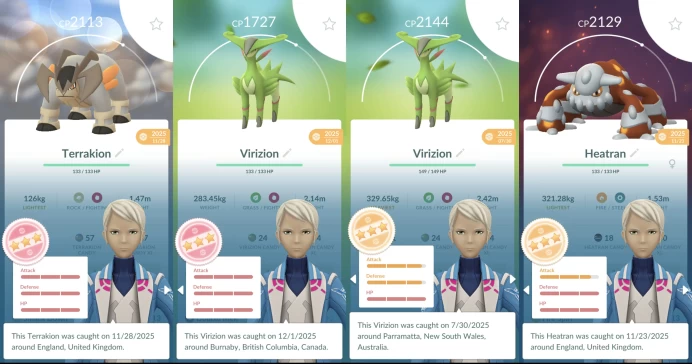 Level 70 PoGo -- 7M Dust, 4* Terrakion, 6 Shiny Legends, 9 100IVs Pkm, 92 Legends, 101 Shinies, 2 Perfect Legends, 370 Total Pkm. o006