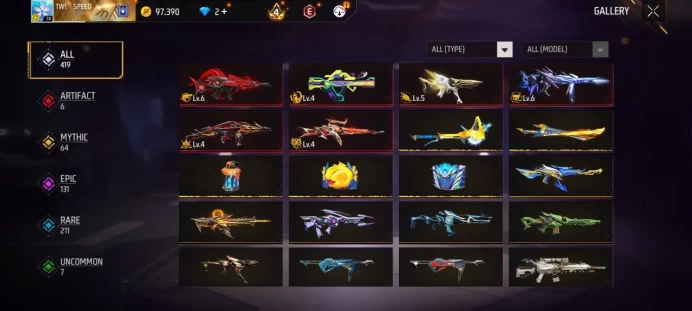 Lv 74 / Best account / 6 ARTIFACTS Gun's / Mp 40 Lv 6 / Oscar Lv 6 / Ump5 Lv 5 / MYTHIC 64 / EPIC 131 / Clothes 408 / Pants 285 / cod 22